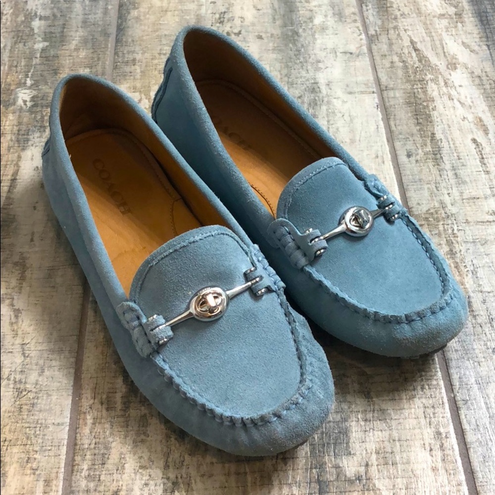 Coach Arlene Loafer Blue Suede womens sz 10